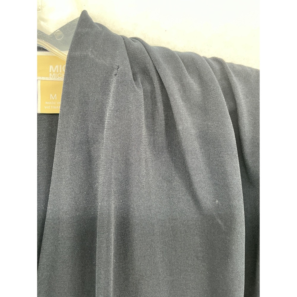 Michael Kors Jumpsuit Women Medium Navy Wrap V-Neck Long Sleeve Stretch Jersey - Picture 4 of 11